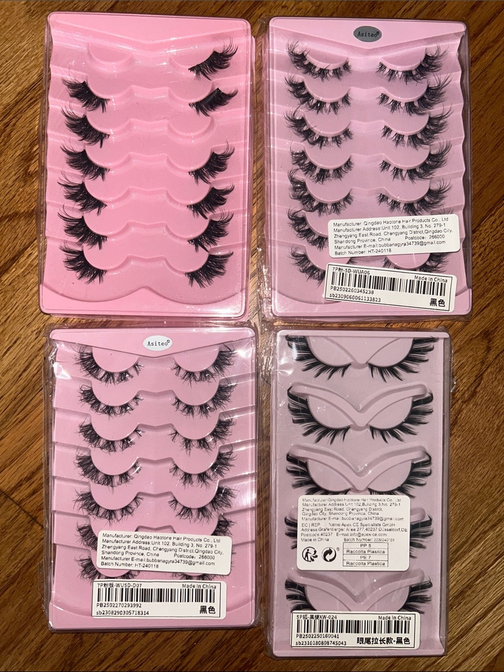 Lot Bundle of Striped Multi-Pack False Eyelashes - Black